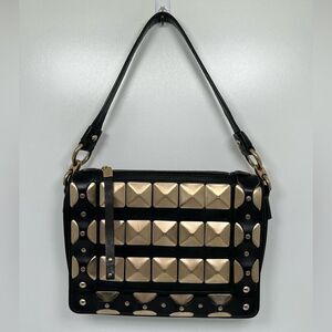 Versace Studded Leather Shoulder Bag